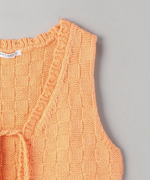 BEAUTY&YOUTH UNITED ARROWS（ビューティーアンドユースユナイテッドアローズ）の「ブロックチェック フロントリボン ベスト（ベスト・レディース・オレンジ/オフホワイト/その他4・FREE）」の17枚目の写真