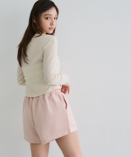 coca(coca)(コカ)の「センターシームスウェットショートパンツ(スウェットパンツ・レディース・グレー/アイボリー/ライトピンク/ライトベージュ/ブラック・L/M/XL/S)」の13枚目の写真