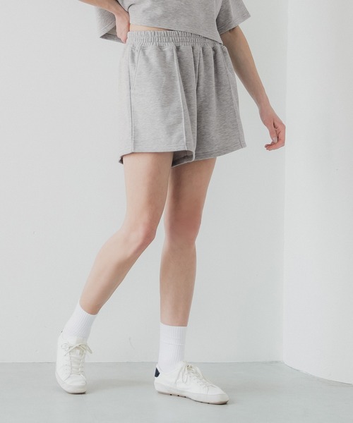 coca(coca)(コカ)の「センターシームスウェットショートパンツ(スウェットパンツ・レディース・グレー/アイボリー/ライトピンク/ライトベージュ/ブラック・L/M/XL/S)」の16枚目の写真