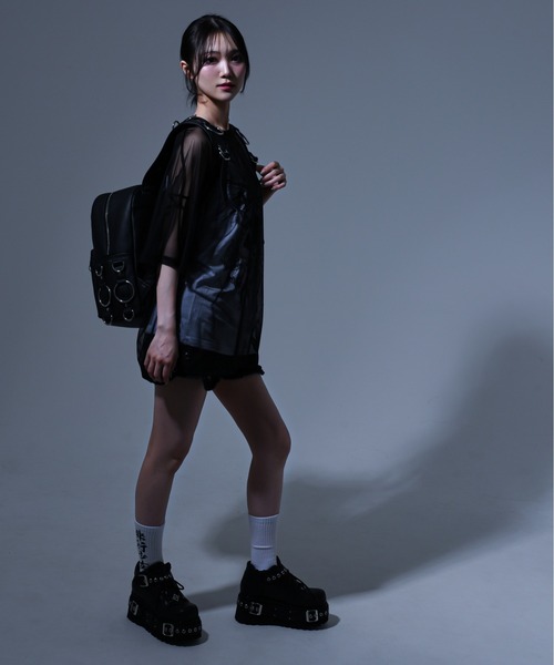 REFLEM/レフレム』リング付きPUレザーバックパック