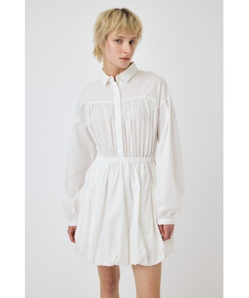 MOUSSY(マウジー)の「BALLOON シャツ ドレス(ワンピース・レディース・ブラック/ホワイト・1/2)」の10枚目の写真