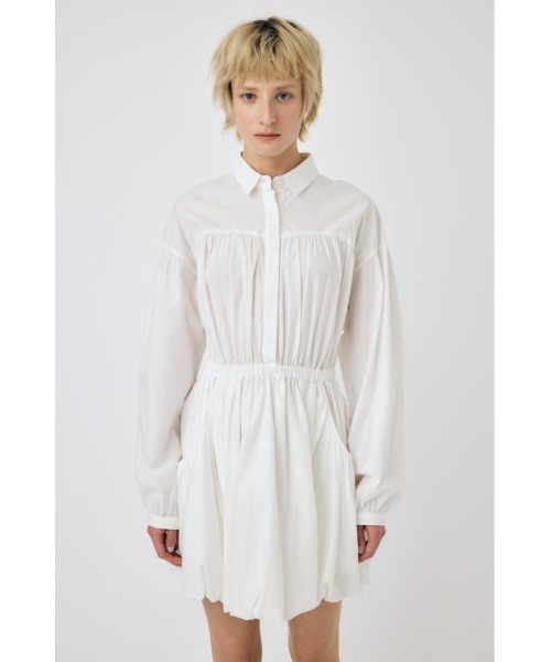 MOUSSY(マウジー)の「BALLOON シャツ ドレス(ワンピース・レディース・ブラック/ホワイト・1/2)」の11枚目の写真