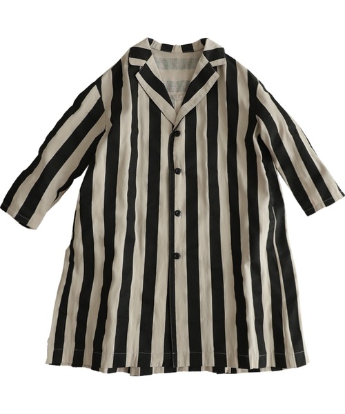 antiqua（アンティカ）の「ストライプロングジャケット（テーラードジャケット・キッズ・ブラック・6/4）」の9枚目の写真