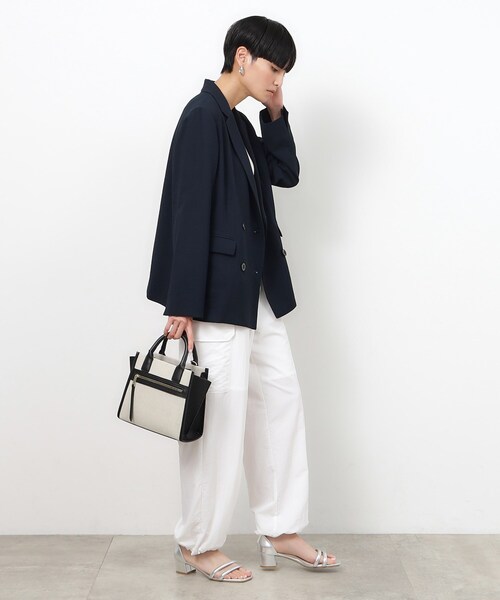 ツイルダブルブレストジャケット  ツイルストレートパンツ セット / PLST PLST(プラステ)公式 | ツイルダブルブレストジャケット