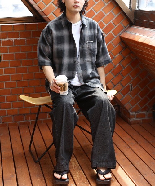 GERRY(ジェリー)の「GERRYオンブレチェック半袖シャツ(シャツ/ブラウス・メンズ・アイボリー/ブルー/ブラック・LARGE/X-LARGE/MEDIUM)」の17枚目の写真