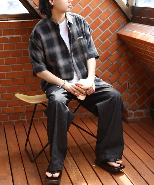 GERRY(ジェリー)の「GERRYオンブレチェック半袖シャツ(シャツ/ブラウス・メンズ・アイボリー/ブルー/ブラック・LARGE/X-LARGE/MEDIUM)」の19枚目の写真