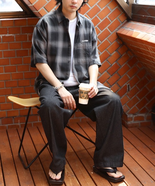 GERRY(ジェリー)の「GERRYオンブレチェック半袖シャツ(シャツ/ブラウス・メンズ・アイボリー/ブルー/ブラック・LARGE/X-LARGE/MEDIUM)」の20枚目の写真