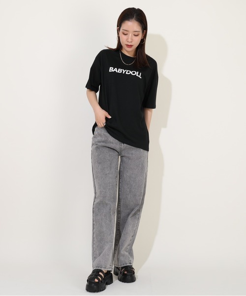 BABYDOLL(ベビードール)の「親子お揃い つながるファミリー Tシャツ 9421A(Tシャツ/カットソー・レディース・ブラック系2/ホワイト系1/ホワイト系2/ブラック系1・XL/L/M/S)」の11枚目の写真