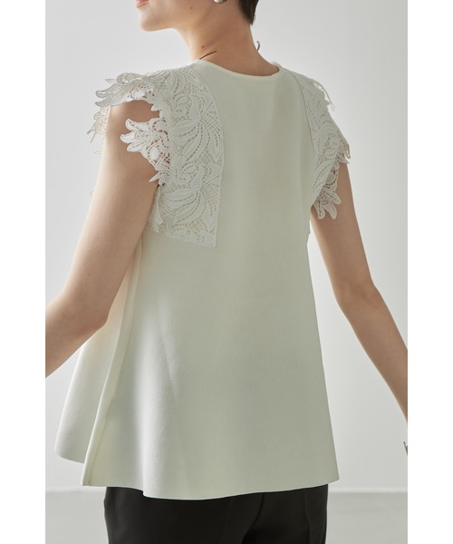 &. NOSTALGIA（アンドドットノスタルジア）の「肩レースプルオーバー（Tシャツ/カットソー・レディース・オフホワイト/ブラック・M）」の17枚目の写真