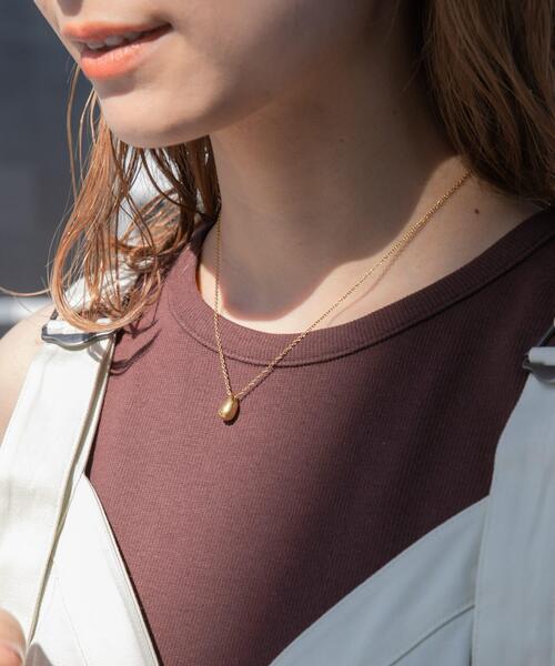 SMELLY（スメリー）の「ステンレスドロップネックレス（ネックレス・レディース・シルバー/ゴールド・-）」の2枚目の写真