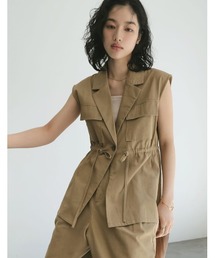 コットンドロストノースリベストジャケット