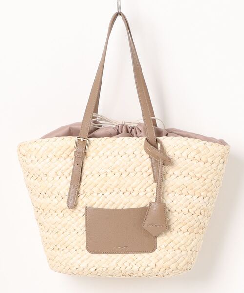 LA BAGAGERIE（ラバガジェリー）の「【メイズ】ワイドバスケット（かごバッグ・レディース・ブラック/グレイッシュベージュ・FREE）」の2枚目の写真
