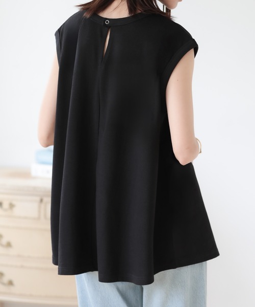 SUNFLOWER EIGHT（サンフラワーエイト）の「ノースリーブフレアトップス（Tシャツ/カットソー・レディース・ライトカーキ/ホワイト/ブラック/ブラウン・M/L）」の11枚目の写真