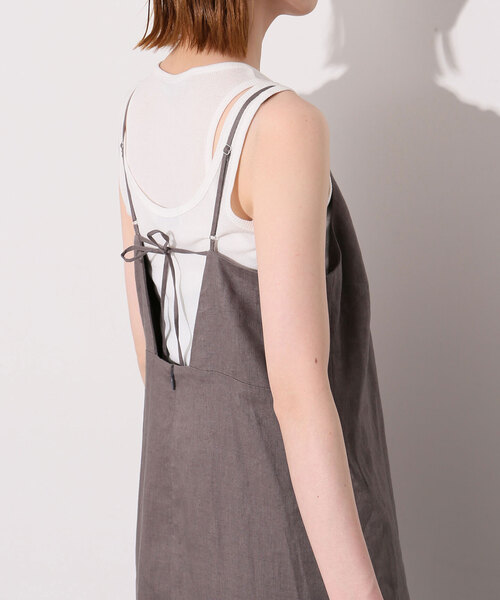 SLOBE IENA(スローブイエナ)の「le/ル LAYERED SLEEVELESS TOP J-LE24S-TP04(タンクトップ・レディース・ネイビー/サックスブルー/ホワイト・FREE)」の8枚目の写真