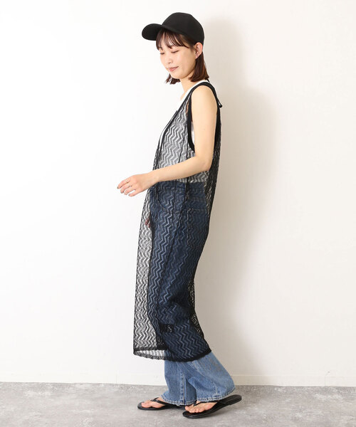 SLOBE IENA(スローブイエナ)の「le/ル LAYERED SLEEVELESS TOP J-LE24S-TP04(タンクトップ・レディース・ネイビー/サックスブルー/ホワイト・FREE)」の12枚目の写真