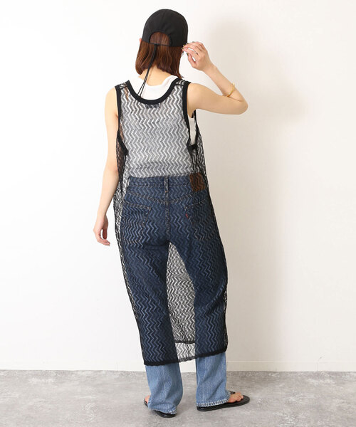 SLOBE IENA(スローブイエナ)の「le/ル LAYERED SLEEVELESS TOP J-LE24S-TP04(タンクトップ・レディース・ネイビー/サックスブルー/ホワイト・FREE)」の13枚目の写真