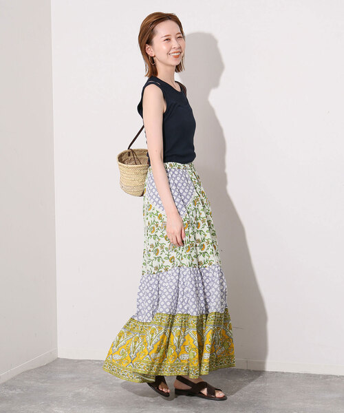 SLOBE IENA(スローブイエナ)の「le/ル LAYERED SLEEVELESS TOP J-LE24S-TP04(タンクトップ・レディース・ネイビー/サックスブルー/ホワイト・FREE)」の17枚目の写真