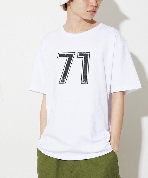 JOURNAL STANDARD relume（ジャーナルスタンダード　レリューム）の「【ZOZO限定】FAB KNIT / ファブニット Numbering Tee（Tシャツ/カットソー・メンズ・ホワイト系その他/ブラック系その他/ホワイト系その他2/ブラック系その他2/ホワイト/ブラック・S/M/L/XL）」の2枚目の写真