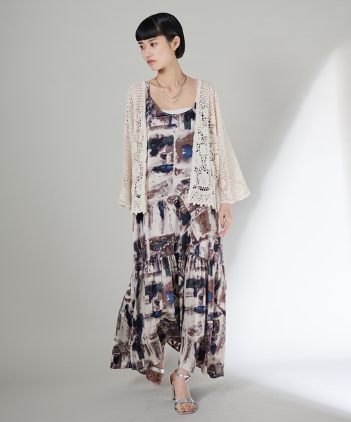 Shelly island（シェリーアイランド）の「アートロング柄キャミワンピース（ワンピース・レディース・ブルー/オレンジ・FREE）」の22枚目の写真