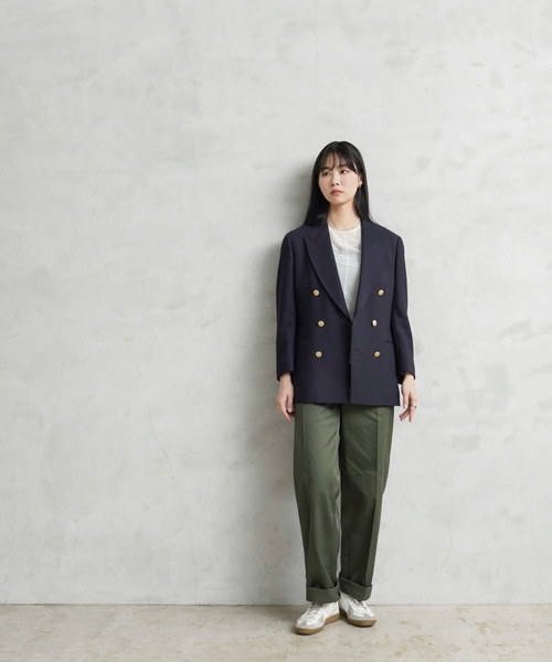 MILITARY（ミリタリー）の「実物 新品 デッドストック フランス軍 T/Cツイル ユーティリティ ワンタック トラウザーズ（チノパンツ・メンズ・オリーブ・2/1/104）」の4枚目の写真