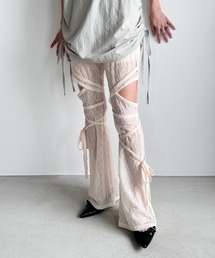 Y2K SYNAPSE FACTORY（ワイツーケー シナプスファクトリー）の「【レース】スリットリボンパンツ（その他パンツ）」