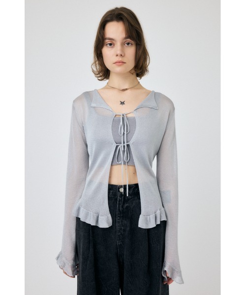 moussy SHEER VELOUR カーディガン MOUSSY | SHEER VELOUR カーディガン (Tシャツ・カットソー(長袖