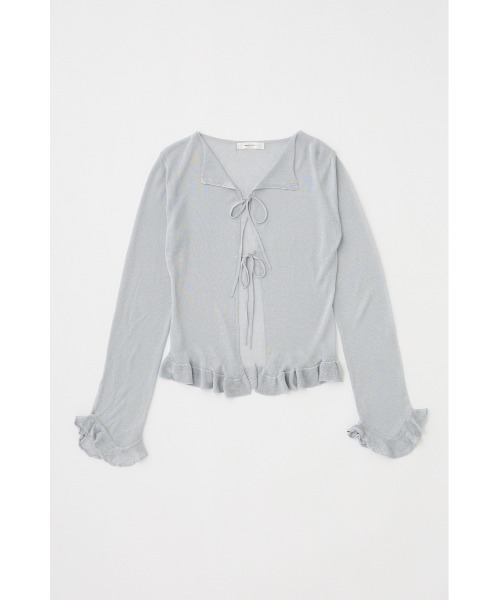 MOUSSY(マウジー)の「OPEN NECK SHEER カーディガン(カーディガン/ボレロ・レディース・オレンジ/ライトグレー/ブラック/ライトブルー・FREE)」の14枚目の写真