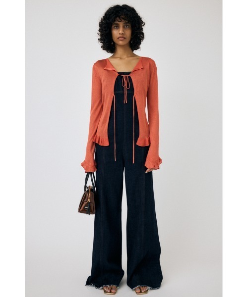 MOUSSY(マウジー)の「OPEN NECK SHEER カーディガン(カーディガン/ボレロ・レディース・オレンジ/ライトグレー/ブラック/ライトブルー・FREE)」の18枚目の写真