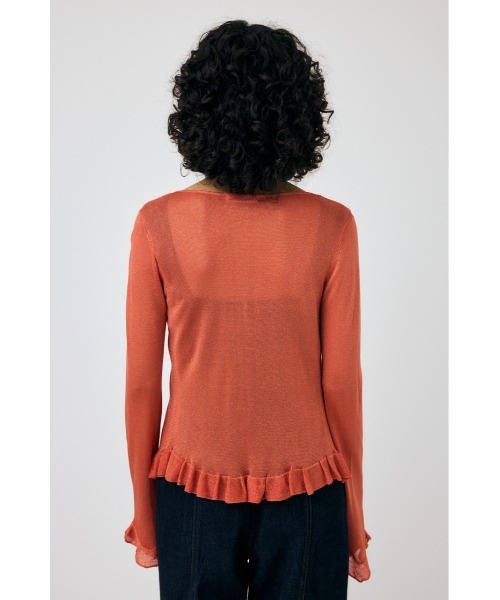 MOUSSY(マウジー)の「OPEN NECK SHEER カーディガン(カーディガン/ボレロ・レディース・オレンジ/ライトグレー/ブラック/ライトブルー・FREE)」の22枚目の写真