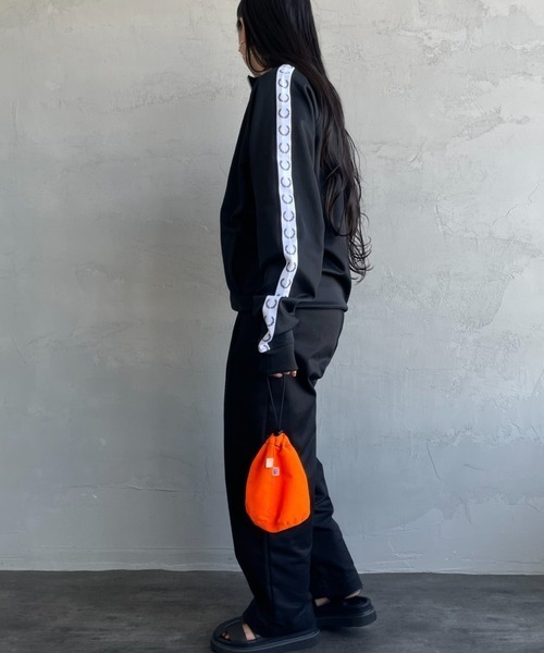 FRED PERRY トラックジャケット ジャージ オレンジ 黒 Sサイズ