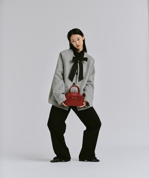 FEKETE(フェケテ)の「2WAY RIBBON HAND BAG / 2WAYリボンハンドバッグ(ハンドバッグ・レディース・アイボリー/ピンク/レッド・FREE)」の4枚目の写真