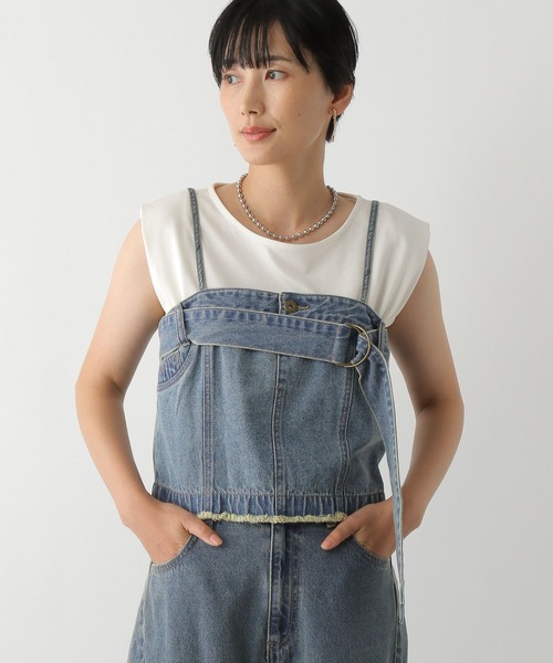 LEPSIM(レプシィム)の「ベルト付きデニムビスチェ 131530(ベスト・レディース・チャコールグレー/ブルー/ケミカルウォッシュ・FREE)」の17枚目の写真