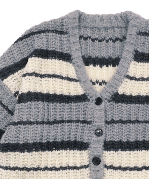 セール】マルチボーダーニットカーディガン（カーディガン/ボレロ