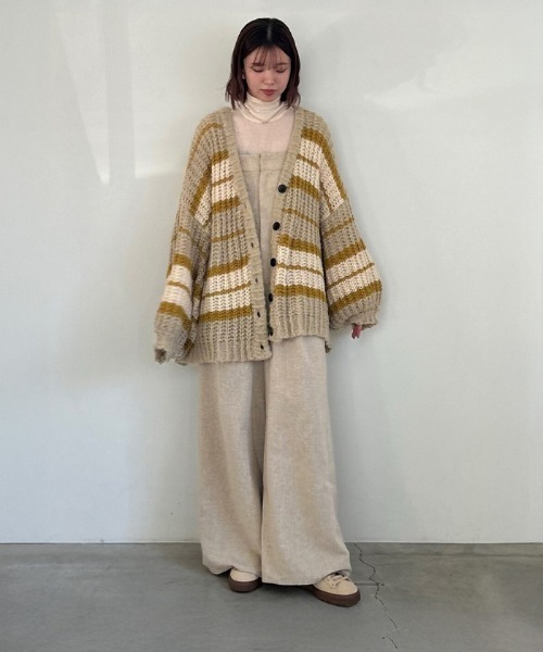 セール】マルチボーダーニットカーディガン（カーディガン/ボレロ