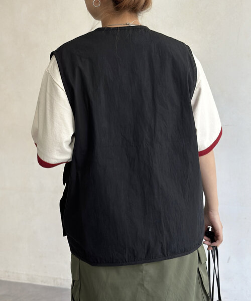 CPCM（シーピーシーエム）の「NCリボンベスト（ベスト・レディース・カーキ/ブラック・LARGE/MEDIUM）」の7枚目の写真