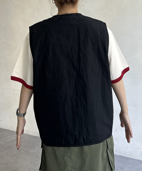 CPCM（シーピーシーエム）の「NCリボンベスト（ベスト・レディース・カーキ/ブラック・LARGE/MEDIUM）」の8枚目の写真