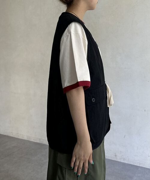 CPCM（シーピーシーエム）の「NCリボンベスト（ベスト・レディース・カーキ/ブラック・LARGE/MEDIUM）」の10枚目の写真