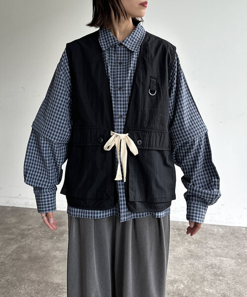 CPCM（シーピーシーエム）の「NCリボンベスト（ベスト・レディース・カーキ/ブラック・LARGE/MEDIUM）」の16枚目の写真