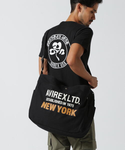 AVIREX(アヴィレックス)の「NEWSPAPER BAG/ニュースペーパー バッグ/AVIREX/アヴィレックス/AX2702(ショルダーバッグ・レディース・ホワイト系2/ブラック・F)」の7枚目の写真
