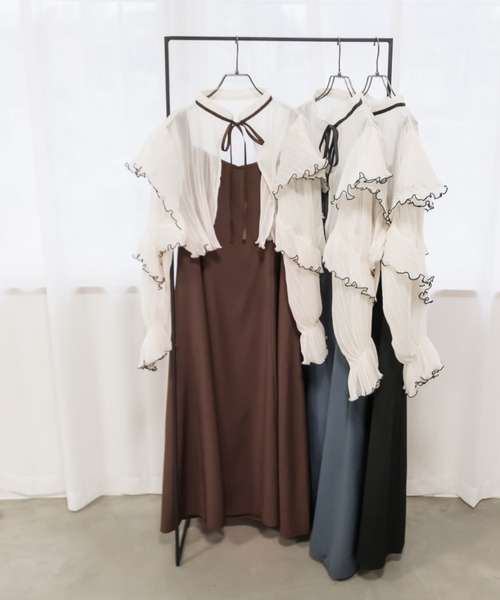 FRANCIE ワンピース　ボレロ　2点セット フリルボレロセットワンピース