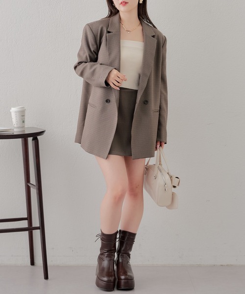 Chico(チコ)の「【WEB限定/REVIVAL】スリットレイヤードスカパン(スカート・レディース・ブラウン系その他2/ブラック/グレイッシュベージュ・FREE)」の9枚目の写真