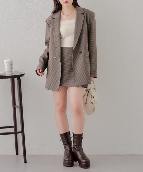 Chico(チコ)の「【WEB限定/REVIVAL】スリットレイヤードスカパン(スカート・レディース・ブラウン系その他2/ブラック/グレイッシュベージュ・FREE)」の6枚目の写真