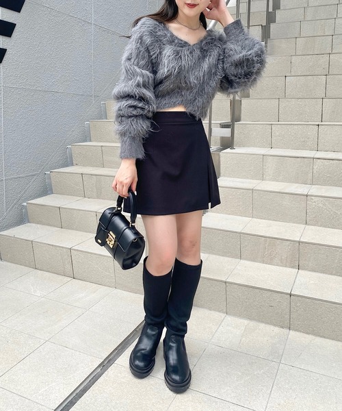 Chico(チコ)の「【WEB限定/REVIVAL】スリットレイヤードスカパン(スカート・レディース・ブラウン系その他2/ブラック/グレイッシュベージュ・FREE)」の19枚目の写真