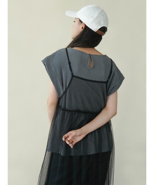 FIKA.（フィーカ）の「Tulle dress set top（ワンピース・レディース・グレー/アイボリー・FREE）」の12枚目の写真