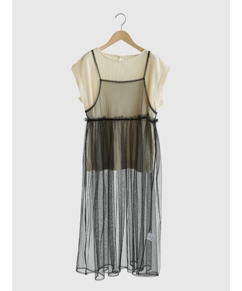 FIKA.（フィーカ）の「Tulle dress set top（ワンピース・レディース・グレー/アイボリー・FREE）」の9枚目の写真