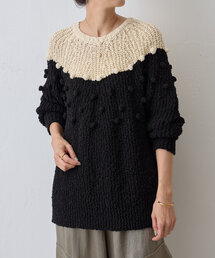 BEARDSLEY | ドットバイカラーニット(ニット/セーター)