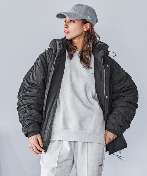 HEREIAM（ヘレイアム）の「【HEREIAM】撥水/エアサーマルパディブルゾン（ブルゾン・レディース・ライトカーキ/ブラック・FREE）」の12枚目の写真