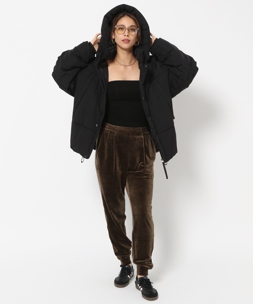 HEREIAM（ヘレイアム）の「【HEREIAM】撥水/エアサーマルパディブルゾン（ブルゾン・レディース・ライトカーキ/ブラック・FREE）」の16枚目の写真