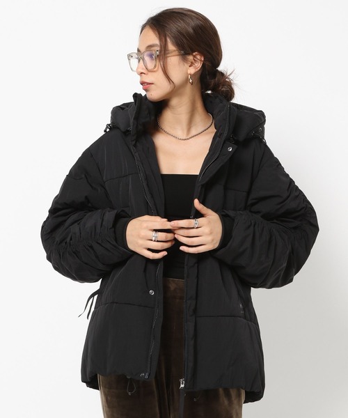 HEREIAM（ヘレイアム）の「【HEREIAM】撥水/エアサーマルパディブルゾン（ブルゾン・レディース・ライトカーキ/ブラック・FREE）」の21枚目の写真