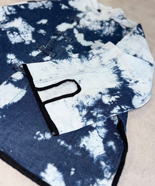 BIG FIELD（ビッグフィールド）の「デニムチャイナジャケット/おとな（デニムジャケット・レディース・ブルー/ブラック・160cm）」の7枚目の写真